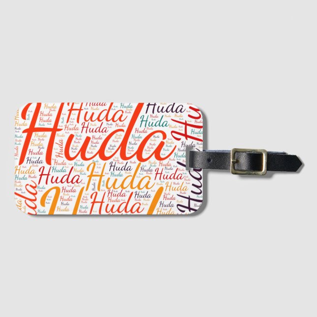 Etiqueta Para Maletas Huda (Anverso horizontal)
