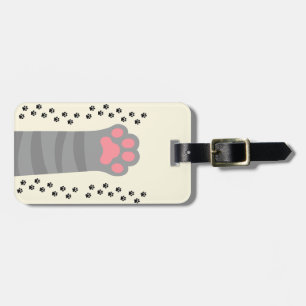 Etiqueta Para Maletas huella de pie animal