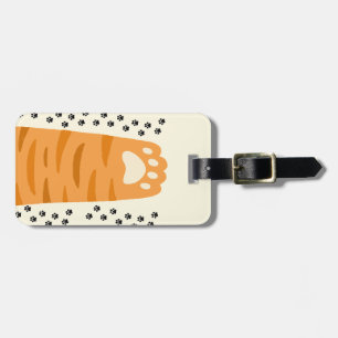 Etiqueta Para Maletas huella de pie animal