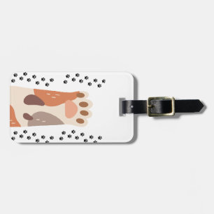 Etiqueta Para Maletas huella de pie animal
