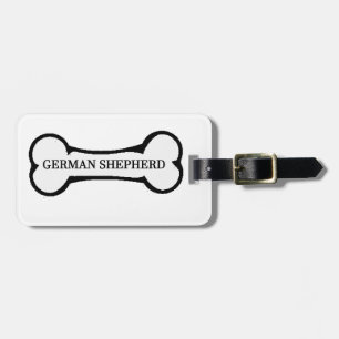 Etiqueta Para Maletas hueso de perro pastor alemán.png