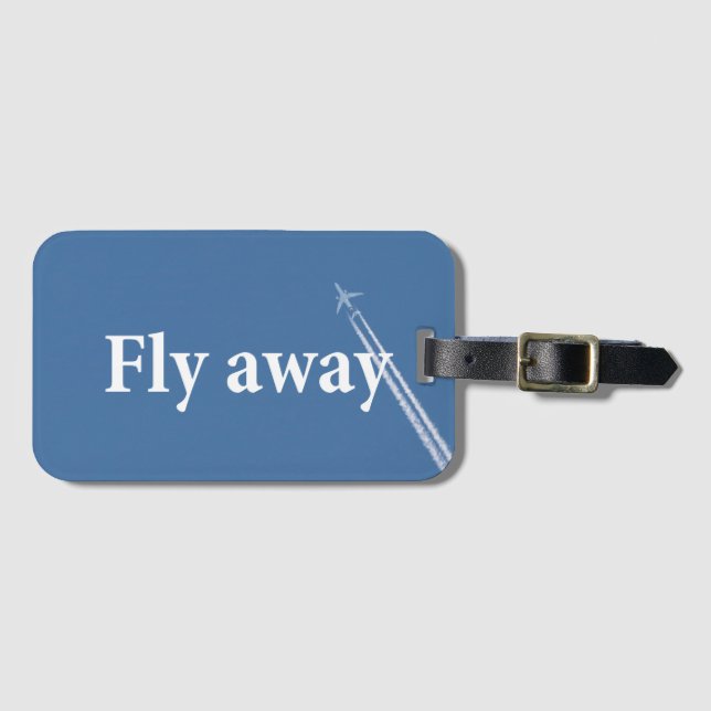 Etiqueta Para Maletas Huir (Anverso horizontal)