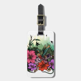 Etiqueta Para Maletas Hummingbird Garden
