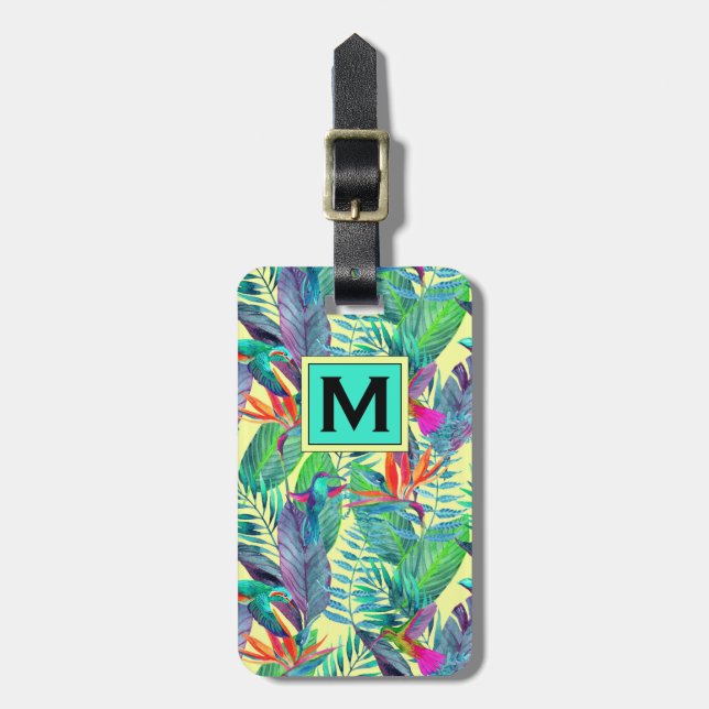 Etiqueta Para Maletas Hummingbirds En La Selva | Inicial (Frente Vertical)