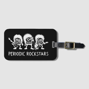 Etiqueta Para Maletas Humor de Química de Rockstars Periódicos
