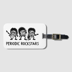 Etiqueta Para Maletas Humor de Química de Rockstars Periódicos