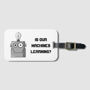 Etiqueta Para Maletas Humor de tecnología de aprendizaje automático