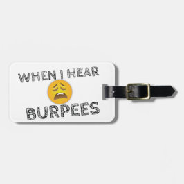 Etiqueta Para Maletas Humor divertido de gimnasia de entrenamiento