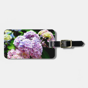 Etiqueta Para Maletas Hydrangea garden, rosa, azul, violeta floral