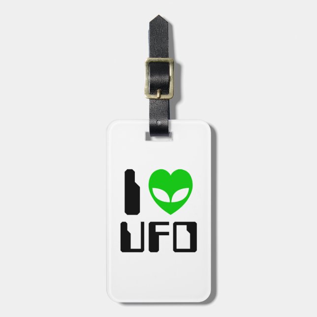 Etiqueta Para Maletas I Alien Heart UFO (Frente Vertical)