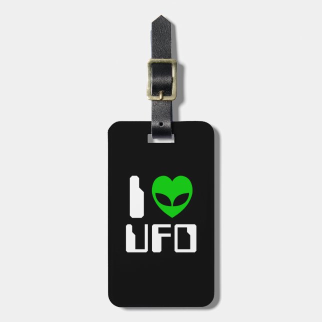 Etiqueta Para Maletas I Alien Heart UFO (Frente Vertical)