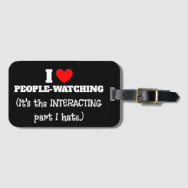 Etiqueta Para Maletas I (corazón) Gente mirando, interactuando parte que