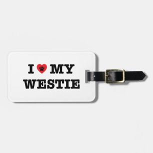 Etiqueta Para Maletas I corazón mi Westie
