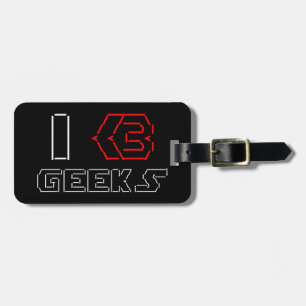 Etiqueta Para Maletas I Heart Geeks ASCII ART