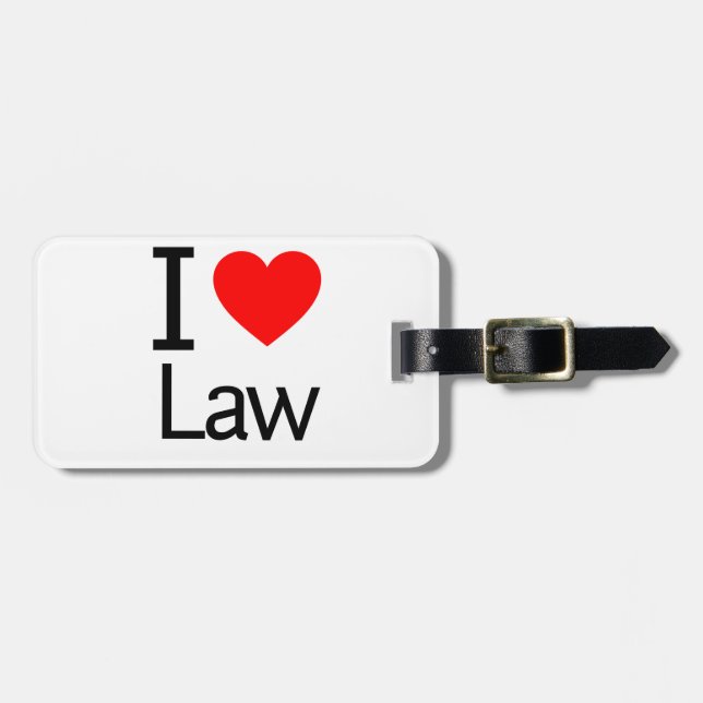 Etiqueta Para Maletas I Love Law (Frente Horizontal)