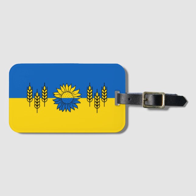 Etiqueta Para Maletas I love Ukraine (Anverso horizontal)