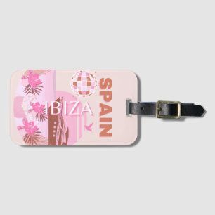 Etiqueta Para Maletas Ibiza, España, Viajes, Arte Preppy, Pastel