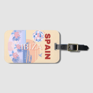 Etiqueta Para Maletas Ibiza, España, Viajes, Arte Retro, Pastel