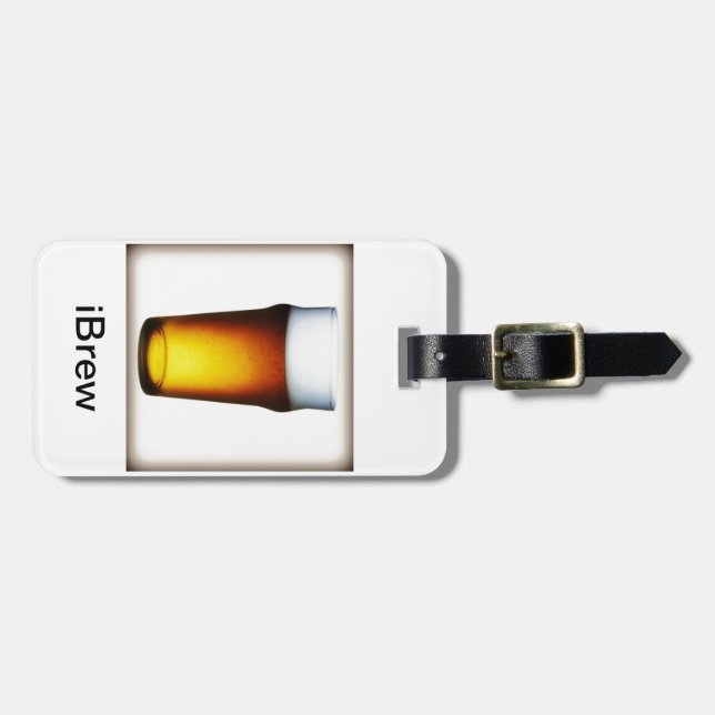 Etiqueta Para Maletas iBrew Ale Glass (Frente Horizontal)