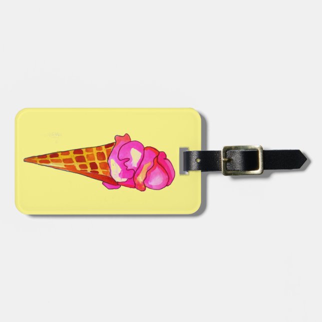 Etiqueta Para Maletas icecream gelato lindo food art (Frente Horizontal)