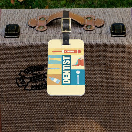 Etiqueta Para Maletas Icónico Dentista Profesional