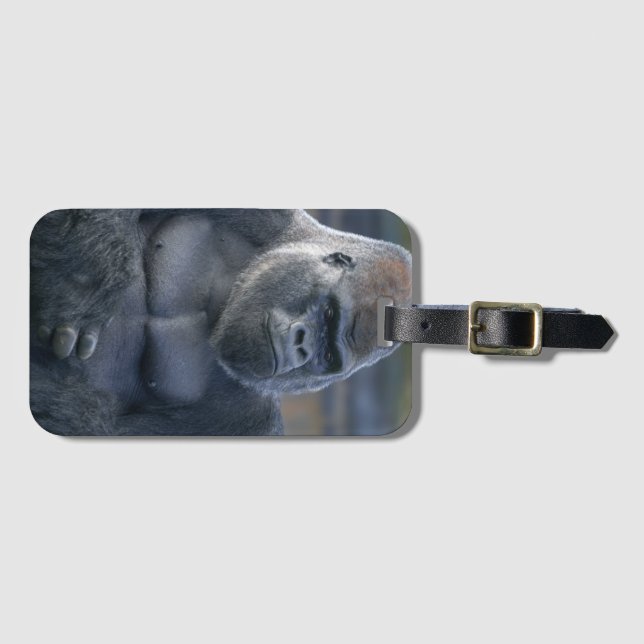Etiqueta Para Maletas Icónico Silverback Oumbi (Anverso horizontal)