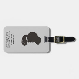 Etiqueta Para Maletas Icono del castor, roedor nocturno