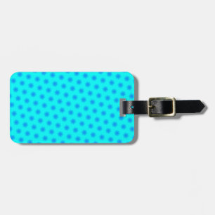 Etiqueta Para Maletas Icy Aqua y Blue Snflake Pattern