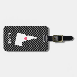 Etiqueta Para Maletas Idaho Mapa amor de estado en casa con corazón Pers