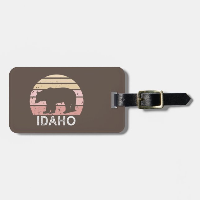 Etiqueta Para Maletas Idaho Retro Bear (Frente Horizontal)