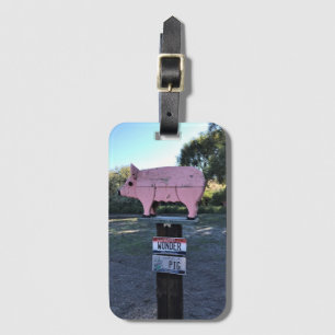 Etiqueta Para Maletas Idaho Wonder Pig, Gracioso