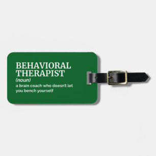 Etiqueta Para Maletas Idea de regalo de definición de terapeuta conductu