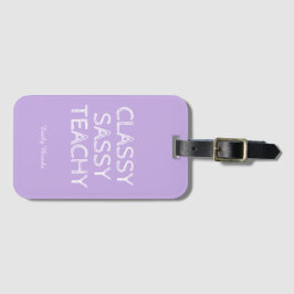 Etiqueta Para Maletas Idea de regalo personalizado para maestro morado