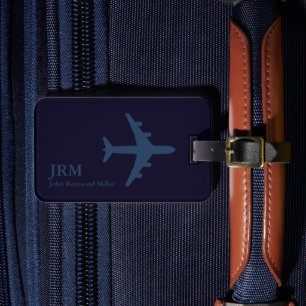 Etiqueta Para Maletas Identificar bolsas de viaje con azul muy oscuro
