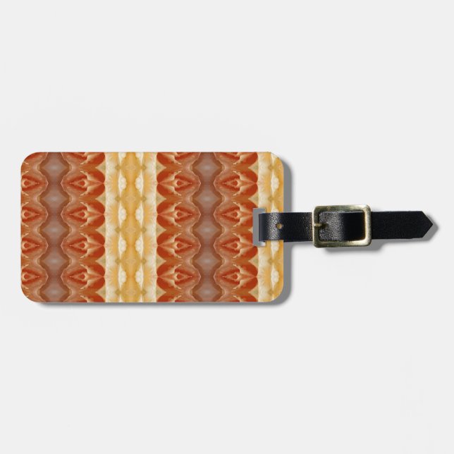 Etiqueta Para Maletas Ikat 9 de Pale Peachy (Frente Horizontal)