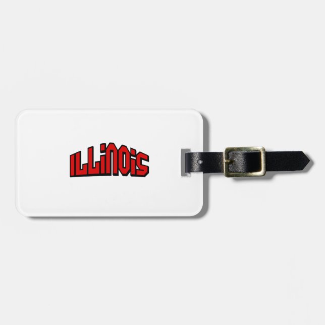 Etiqueta Para Maletas Illinois (Frente Horizontal)