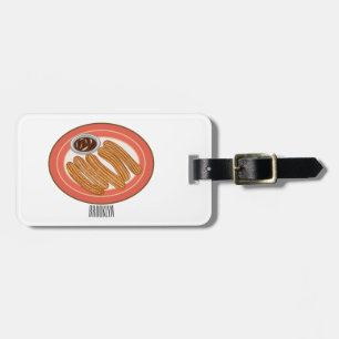 Etiqueta Para Maletas Ilustracion Churro personalizado