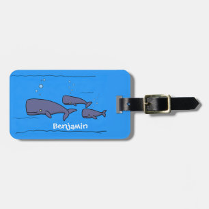 Etiqueta Para Maletas Ilustracion de ballenas personalizados migratorias