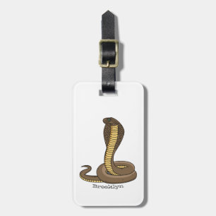 Etiqueta Para Maletas Ilustracion de cobra marrón