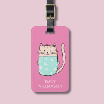 Ilustración de gato lindo con nombre personalizado