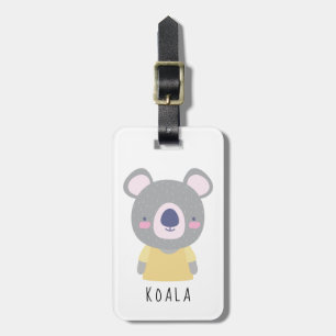 Etiqueta Para Maletas Ilustracion de oso de Koala - Personalizable