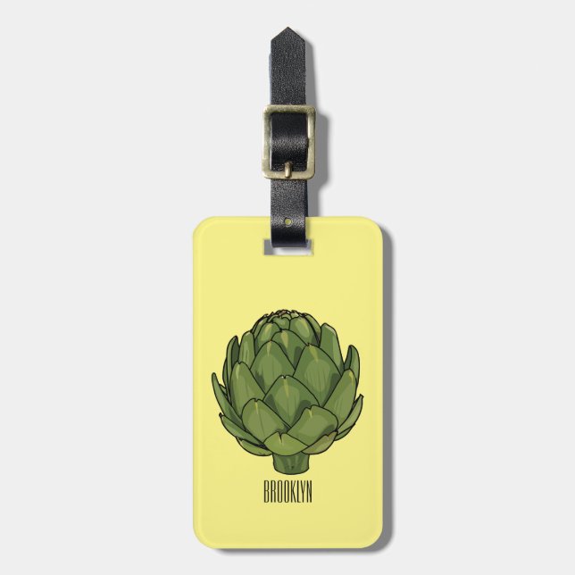 Etiqueta Para Maletas Ilustracion de personalizado Artichoke (Frente Vertical)
