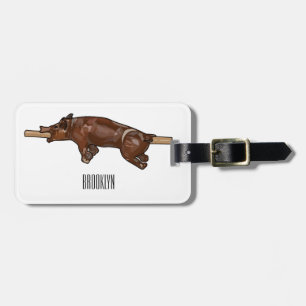 Etiqueta Para Maletas Ilustracion de personalizado asado de cerdo / cerd