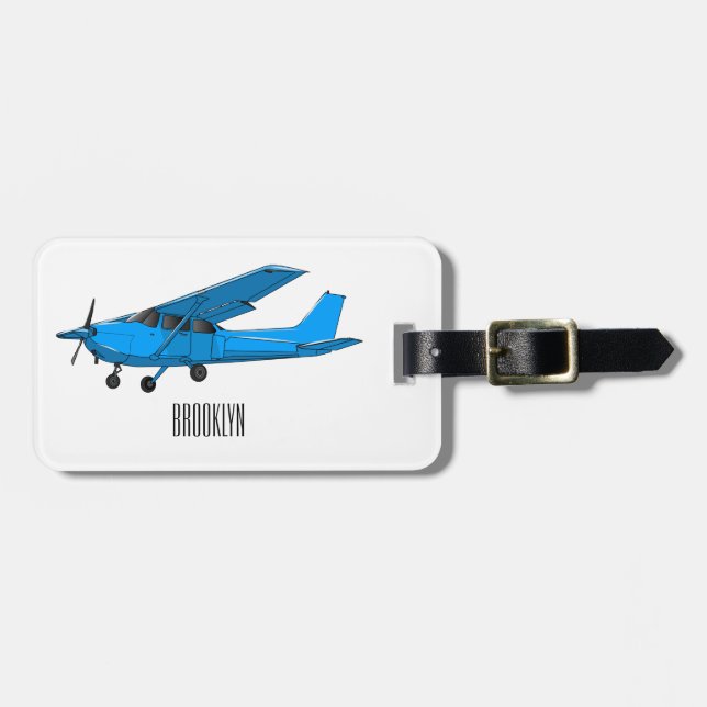 Etiqueta Para Maletas Ilustracion de personalizado de aviones (Frente Horizontal)