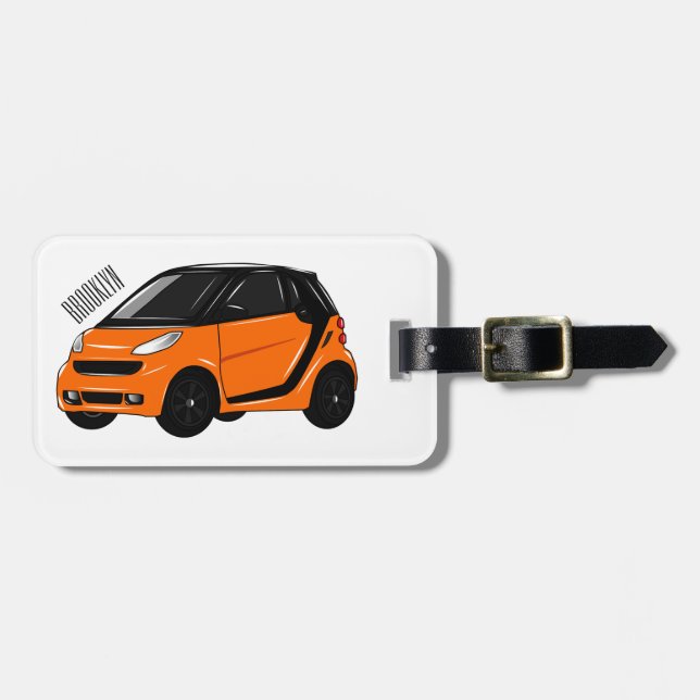 Etiqueta Para Maletas Ilustracion de personalizado de micro coches (Frente Horizontal)