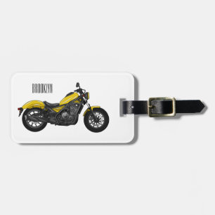 Etiqueta Para Maletas Ilustracion de personalizado de motocicleta de cru