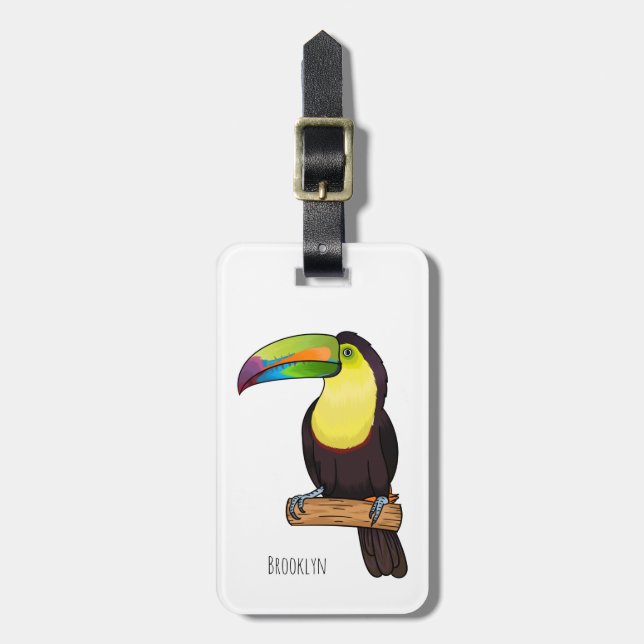 Etiqueta Para Maletas Ilustracion de personalizado de pájaros toscanos c (Frente Vertical)