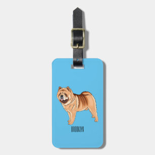 Etiqueta Para Maletas Ilustracion de personalizado de perro Chow Chow