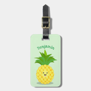 Etiqueta Para Maletas Ilustracion de personalizado de piña cuta