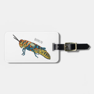 Etiqueta Para Maletas Ilustracion de personalizado de saltamontes de bar